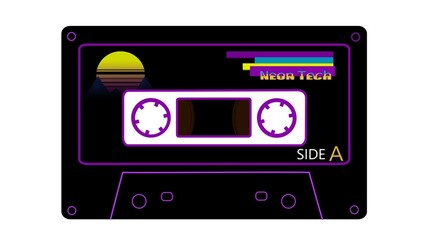 Cassette tape synthwave
