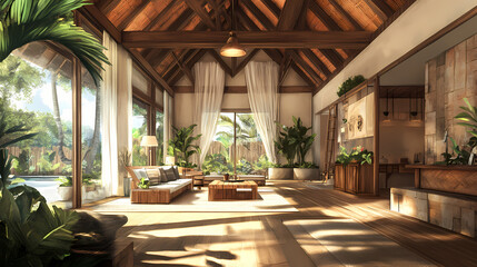 Obraz premium modern farmhouse interior