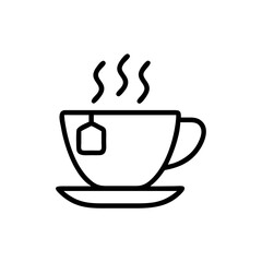 Tea cup warm beverage icon