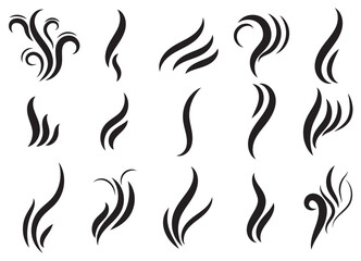 Anti-bad smell icon. Odor control label set