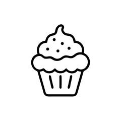Cupcake sweet dessert treat icon