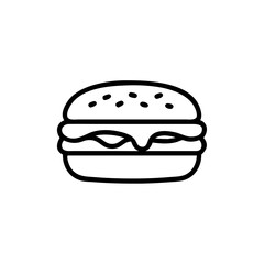 Burger fast food sandwich icon