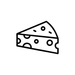 Cheese wedge dairy food icon