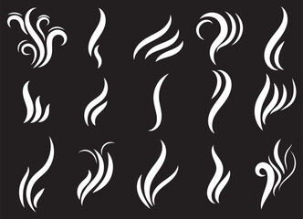 Anti-bad smell icon. Odor control label set