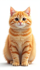 Obraz premium cat on white background