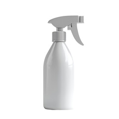 White Cleaning Spray Bottle on a Transparent Background for Household Use in Modern Kitchen or Bathroom Cleaning Tasks