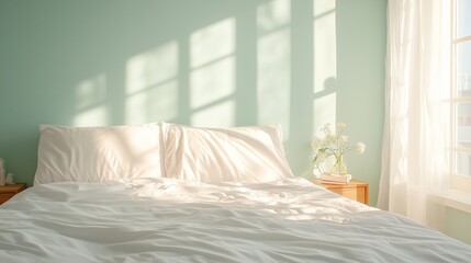 Serene bedroom nightscape home image