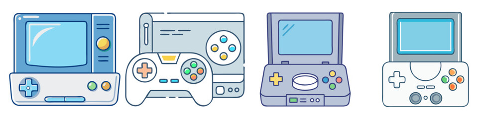 game console icon, game console vector illustration-simple illustration of game console, perfect for game console logos and icons