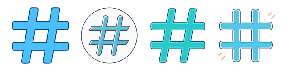 hashtag icon, hashtag vector illustration-simple illustration of hashtag, perfect for hashtag logos and icons