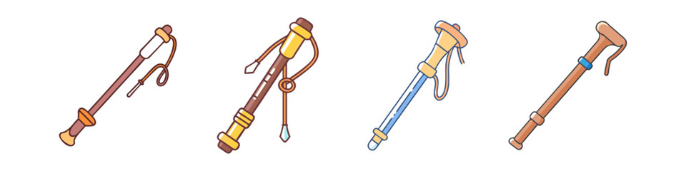 hiking stick icon, hiking stick vector illustration-simple illustration of hiking stick, perfect for hiking stick logos and icons