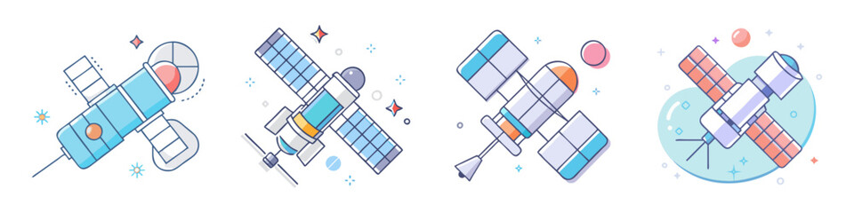hubble telescope icon, hubble telescope vector illustration-simple illustration of hubble telescope, perfect for hubble telescope logos and icons