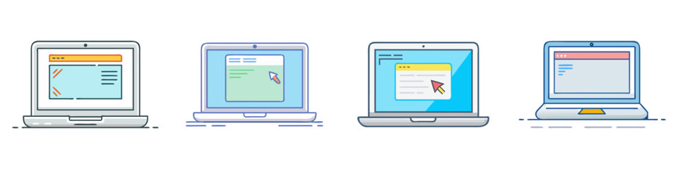 laptop screen icon, laptop screen vector illustration-simple illustration of laptop screen, perfect for laptop screen logos and icons