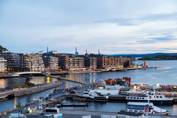  of Oslo's Evening Harbor Embankment with Vibrant City Atmosphere