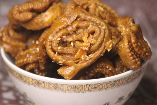 Moroccan Pastry Chebakia Close Up