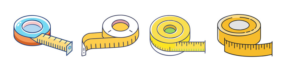 measuring tape icon, measuring tape vector illustration-simple illustration of measuring tape, perfect for measuring tape logos and icons