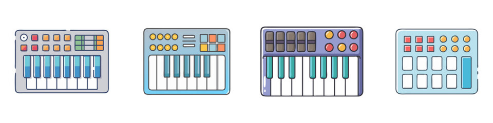 midi controller icon, midi controller vector illustration-simple illustration of midi controller, perfect for midi controller logos and icons
