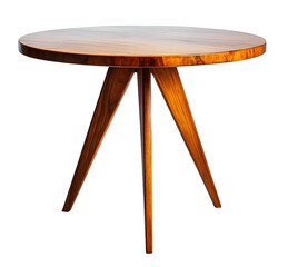 PNG Round wooden table furniture mid-century interior.
