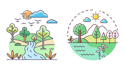 nature reserve icon, nature reserve vector illustration-simple illustration of nature reserve, perfect for nature reserve logos and icons