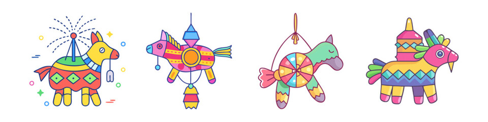 pi ata icon, pi ata vector illustration-simple illustration of pi ata, perfect for pi ata logos and icons