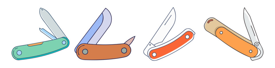 pocket knife icon, pocket knife vector illustration-simple illustration of pocket knife, perfect for pocket knife logos and icons