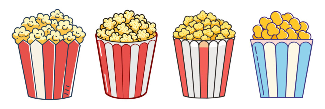 popcorn icon, popcorn vector illustration-simple illustration of popcorn, perfect for popcorn logos and icons