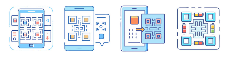 qr code icon, qr code vector illustration-simple illustration of qr code, perfect for qr code logos and icons