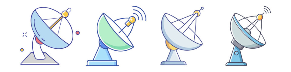 satellite dish icon, satellite dish vector illustration-simple illustration of satellite dish, perfect for satellite dish logos and icons