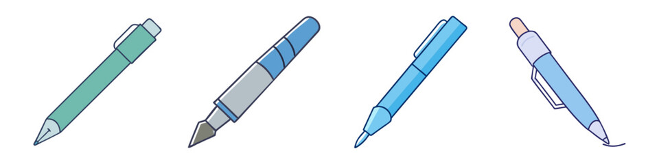 simple pen icon, simple pen vector illustration-simple illustration of simple pen, perfect for simple pen logos and icons