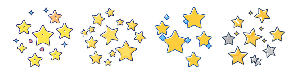 star cluster icon, star cluster vector illustration-simple illustration of star cluster, perfect for star cluster logos and icons