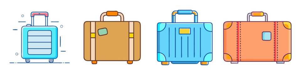 suitcase icon, suitcase vector illustration-simple illustration of suitcase, perfect for suitcase logos and icons