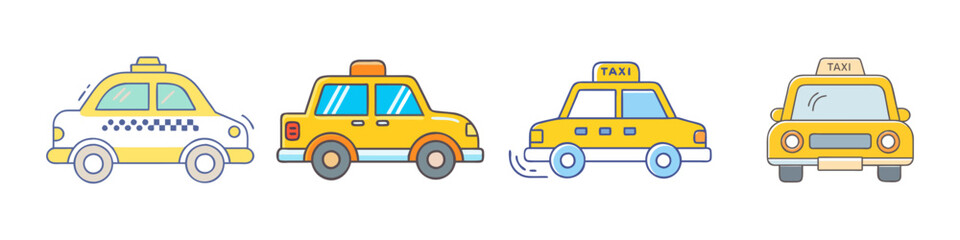 taxi icon, taxi vector illustration-simple illustration of taxi, perfect for taxi logos and icons