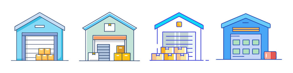 warehouse icon, warehouse vector illustration-simple illustration of warehouse, perfect for warehouse logos and icons