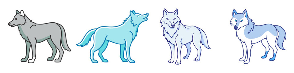 wolf icon, wolf vector illustration-simple illustration of wolf, perfect for wolf logos and icons