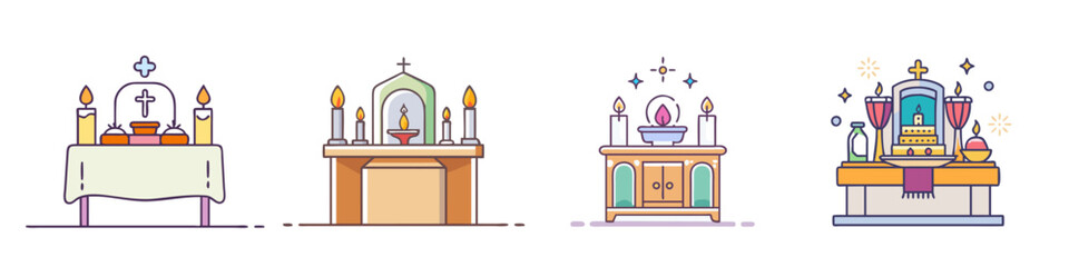 altar icon, altar vector illustration-simple illustration of altar, perfect for altar logos and icons