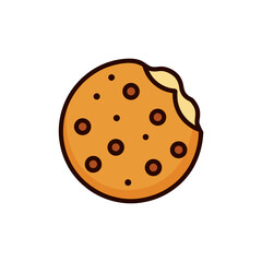 Fototapeta premium cookie doodle icon vector illustration on transparent background