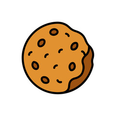 Fototapeta premium cookie doodle icon vector illustration on transparent background