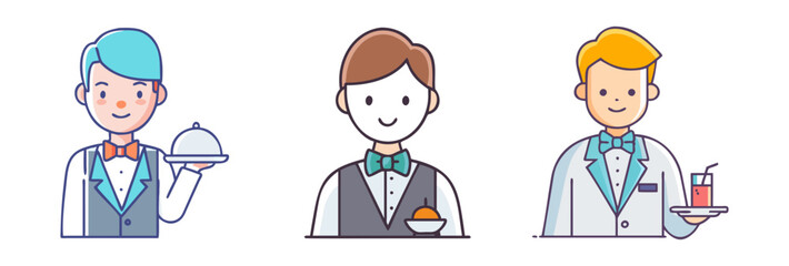 butler icon, butler vector illustration-simple illustration of butler, perfect for butler logos and icons