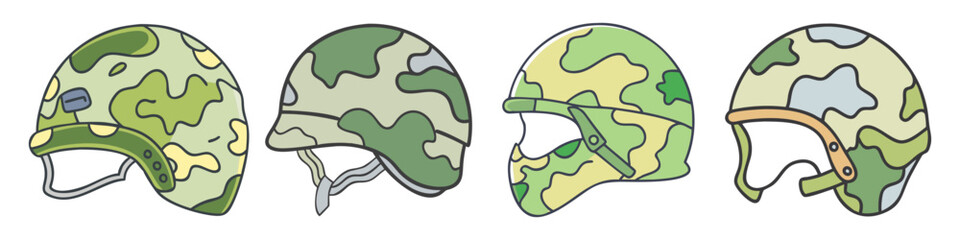 camouflage helmet icon, camouflage helmet vector illustration-simple illustration of camouflage helmet, perfect for camouflage helmet logos and icons