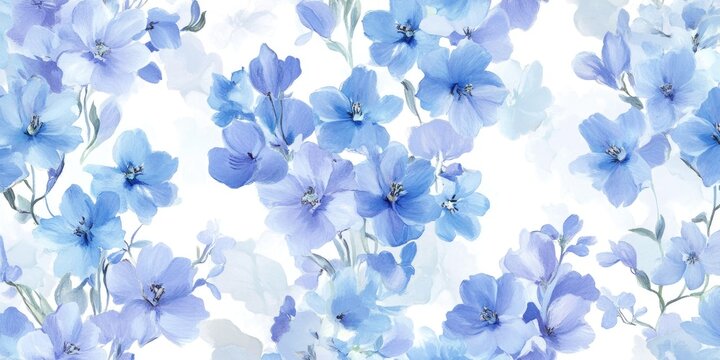 Fototapeta Delicate Light Blue Floral Print