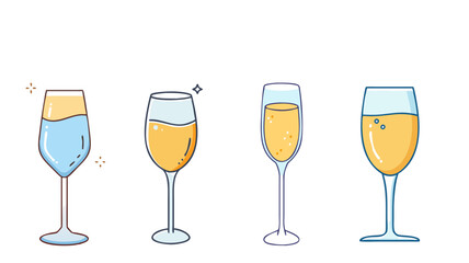 champagne glass icon, champagne glass vector illustration-simple illustration of champagne glass, perfect for champagne glass logos and icons
