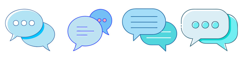 chat bubble icon, chat bubble vector illustration-simple illustration of chat bubble, perfect for chat bubble logos and icons