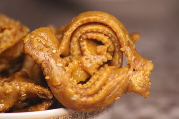 Moroccan Pastry Chebakia Close Up