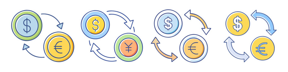 currency exchange icon, currency exchange vector illustration-simple illustration of currency exchange, perfect for currency exchange logos and icons