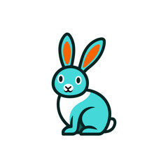 Obraz premium vector illustration of easter bunny