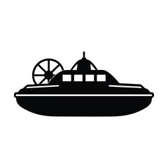 Fototapeta premium modern hovercraft over water
