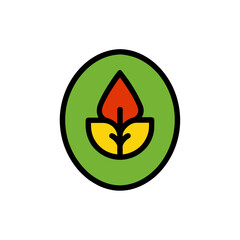 fire icon on green background