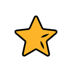 Fototapeta premium gold star isolated on white