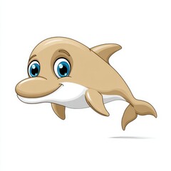 Obraz premium Cartoon dolphin character