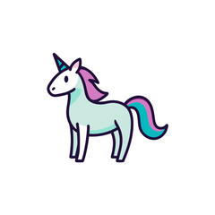 Obraz premium white horse with a mane