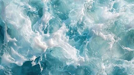 Obraz premium Tranquil aquamarine water serene pool reflections and patterns